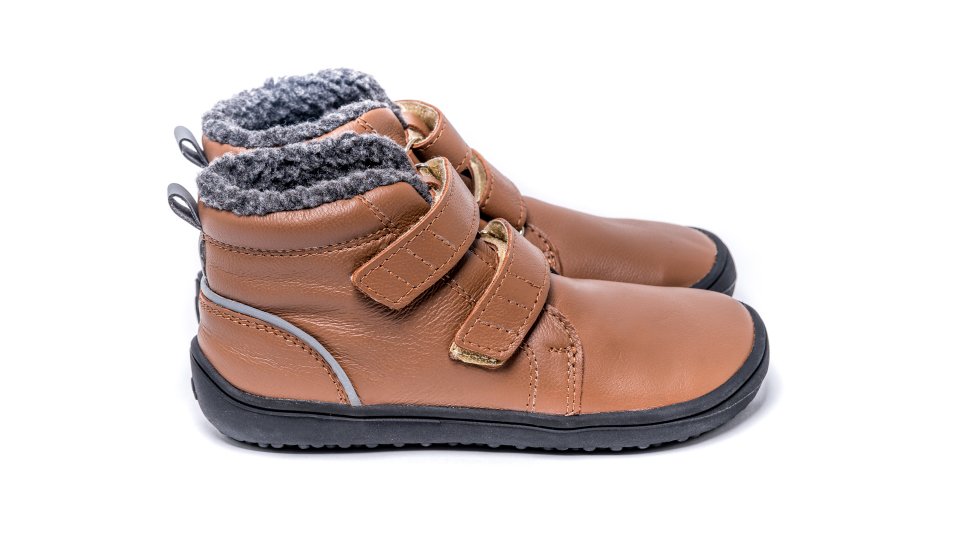 Detské zimné barefoot topánky Be Lenka Penguin - Chocolate