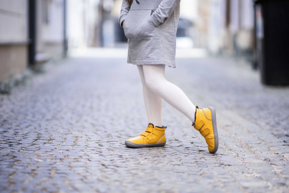 Be Lenka Kids Winter barefoot - Penguin - Yellow
