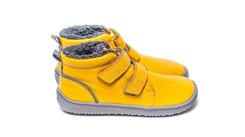 Dětské zimní barefoot boty Be Lenka Penguin - Yellow