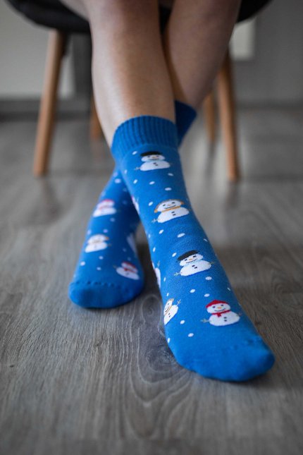 Zimné barefoot ponožky - Snehuliak