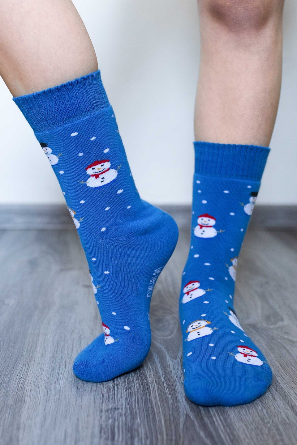 Be Lenka Winter barefoot socks - Crew - Snowmen