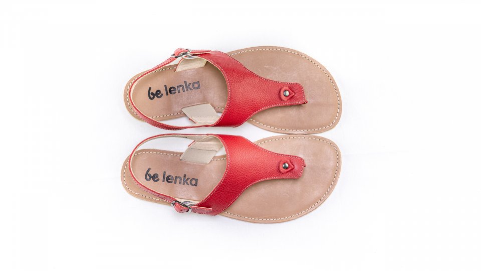 Sandały barefoot - Be Lenka Promenade - Red