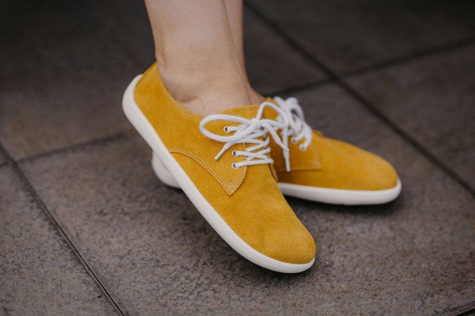 Barefoot Shoes - Be Lenka City - Mustard & White