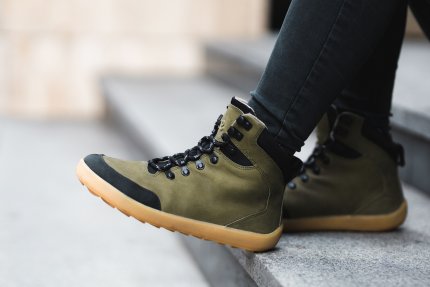 Winter Barefoot Boots Be Lenka Ranger - Army Green