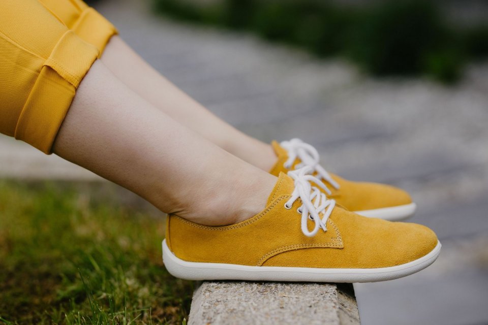 Buty barefoot - Be Lenka City - Mustard & White