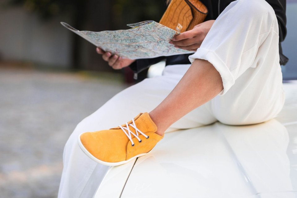 Barefoot Shoes - Be Lenka All-year - Icon - Mustard & White
