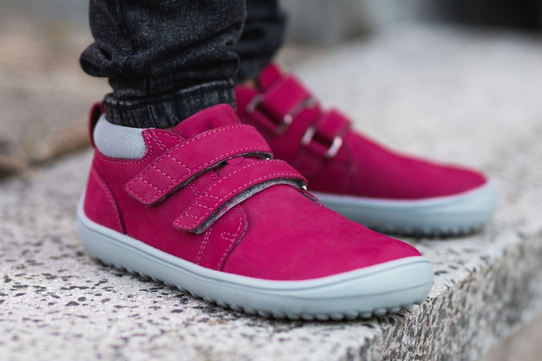 Zapatos barefoot de niños Be Lenka Jolly rosa - Charcoal – Aister Shoes