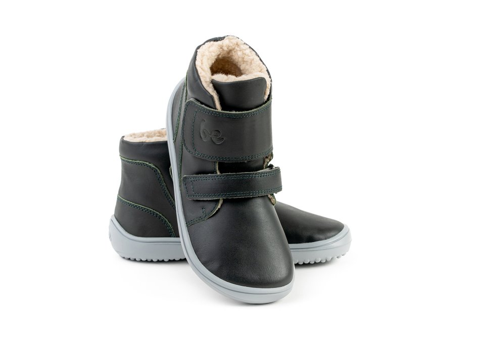 Dziecięce buty zimowe barefoot Be Lenka Panda - Charcoal Black