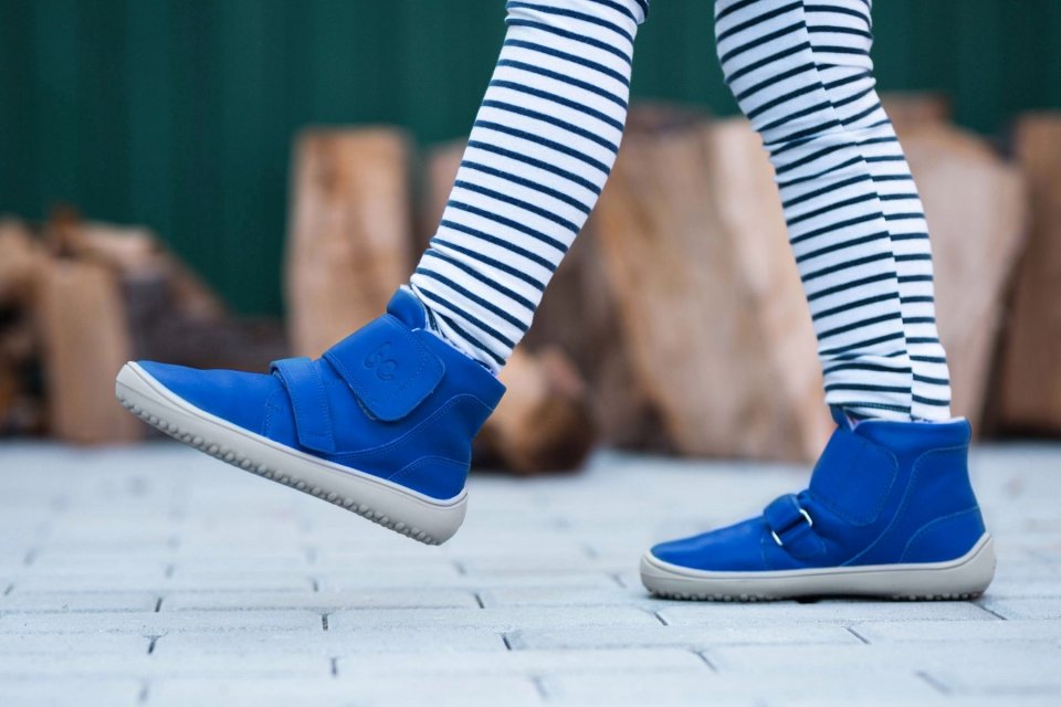 Detské zimné barefoot topánky Be Lenka Panda - Blue