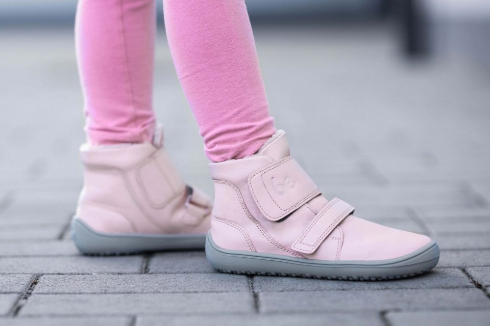 Dětské zimní barefoot boty Be Lenka Panda - Rose Pink