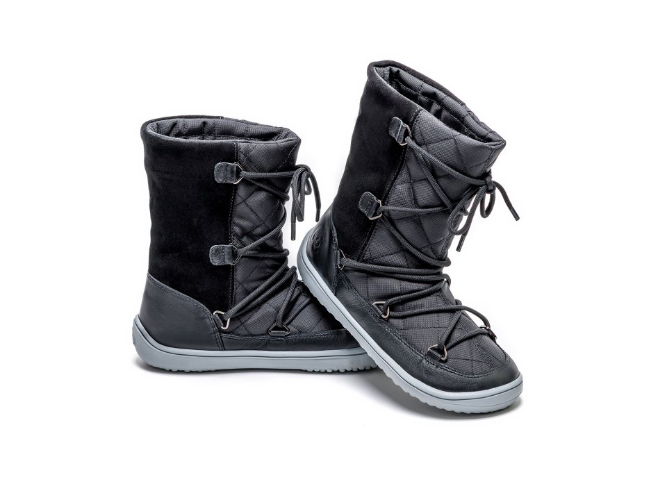 Barefoot bambini scarpe invernali Be Lenka Snowfox Kids - Black