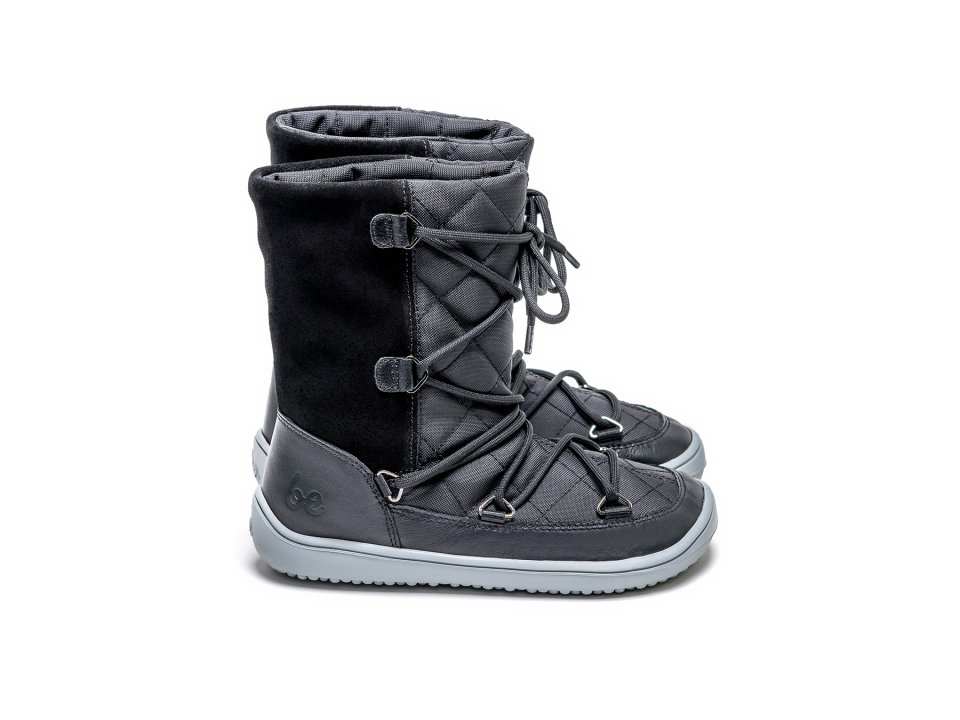 Dziecięce buty zimowe barefoot Be Lenka Snowfox Kids - Black