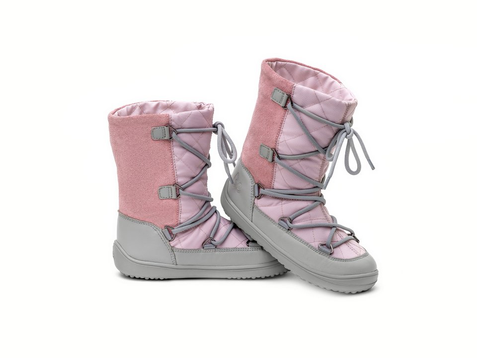 Winter Kids Barefoot Be Lenka Snowfox Kids - Pink & Grey
