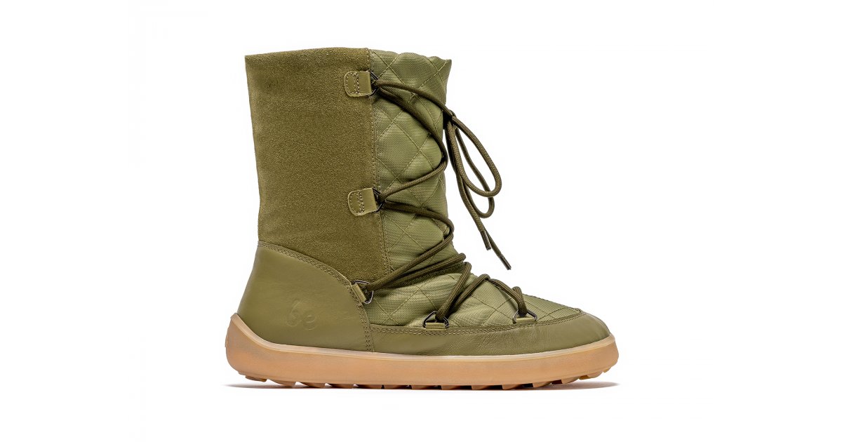 Winter Barefoot Boots Be Lenka Snowfox Woman - Army Green | Be Lenka