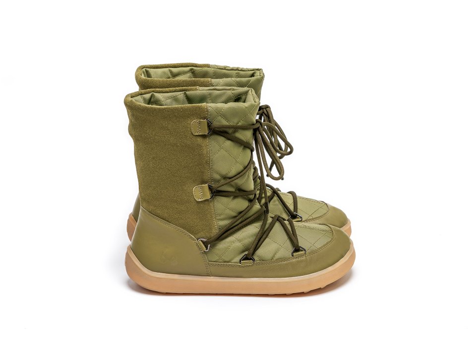 Zimné barefoot topánky Be Lenka Snowfox Woman - Army Green