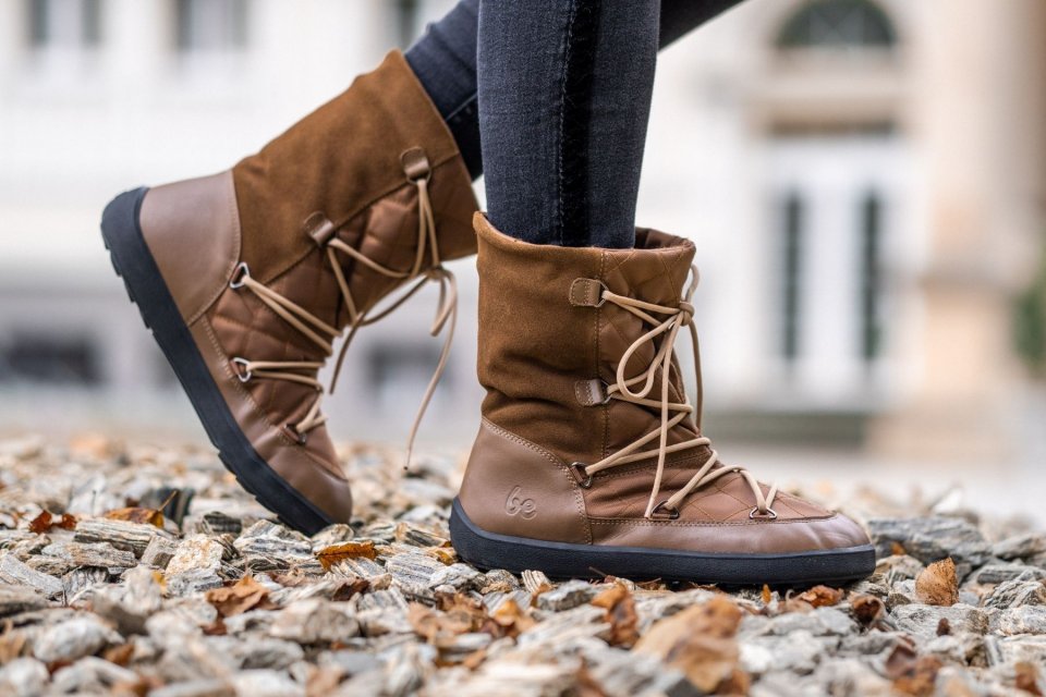 Barefoot chaussures d'hiver Be Lenka Snowfox Woman - Dark Brown