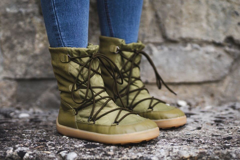 Zapatos de invierno barefoot Be Lenka Snowfox Woman - Army Green