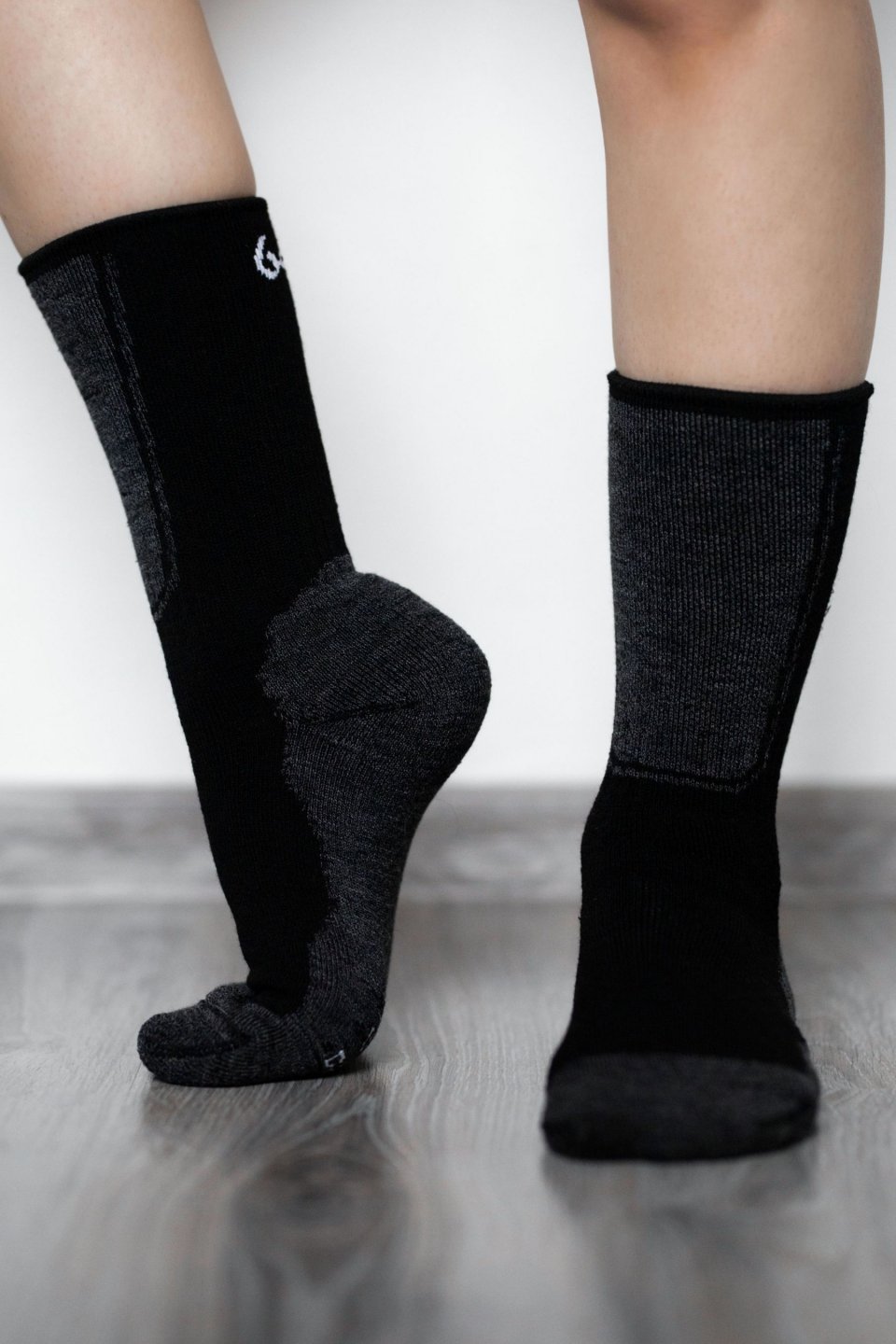 Merino Barfuß-Socken - Schwarz