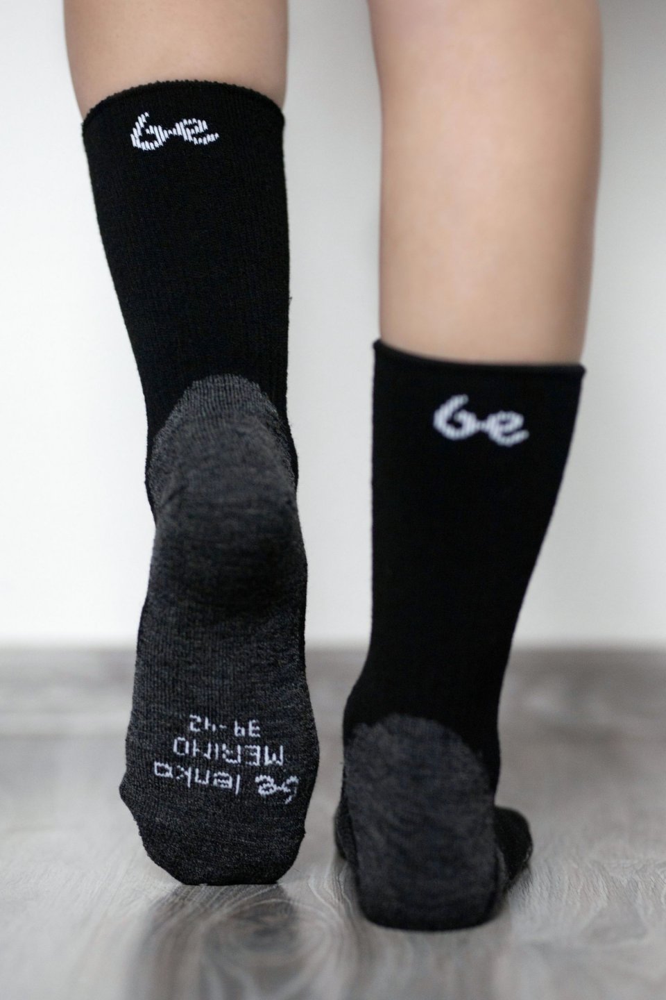 Merino barefoot ponožky - Čierne