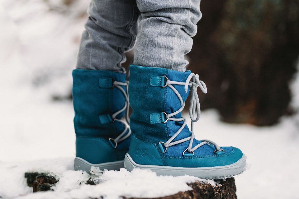 Zapatos de invierno para niño barefoot  Be Lenka Snowfox Kids -  Dark Teal