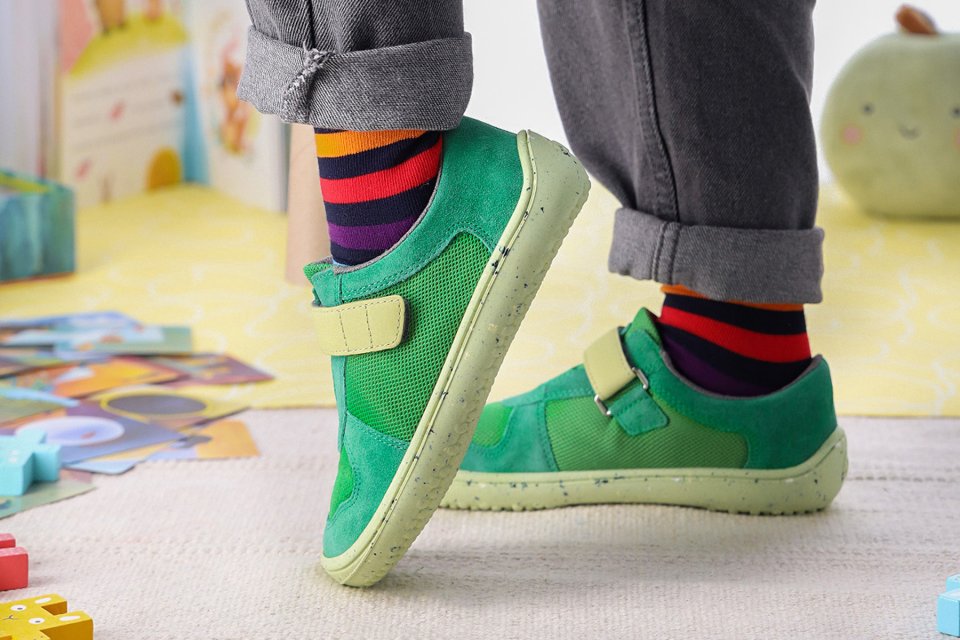 Kinder Barfuß Sneakers Be Lenka Joy - All Green
