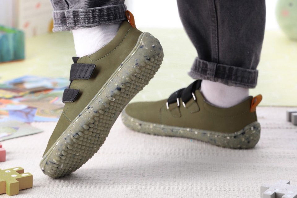 Dětské barefoot boty Be Lenka Jolly - Army Green
