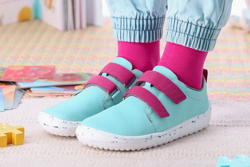 Chaussures enfants barefoot Be Lenka Jolly - Sky Blue & Pink