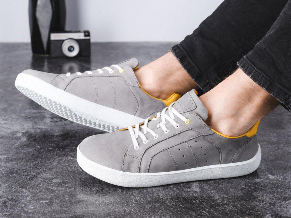 Barfuß Sneakers Be Lenka Brooklyn - Grey & Yellow