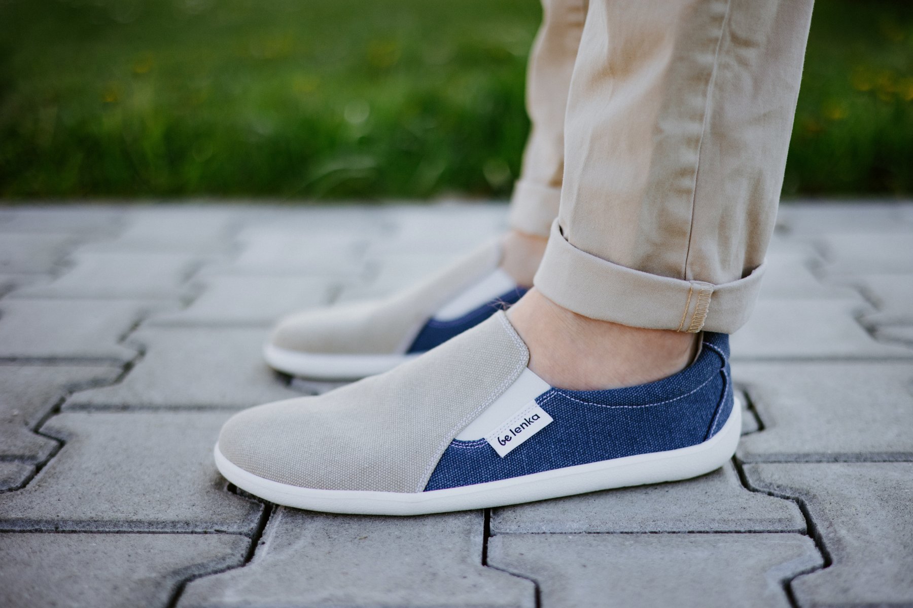 Barefoot Sneakers - Blue Eazy Vegan Sand - Lenka Lenka Be & Be | 