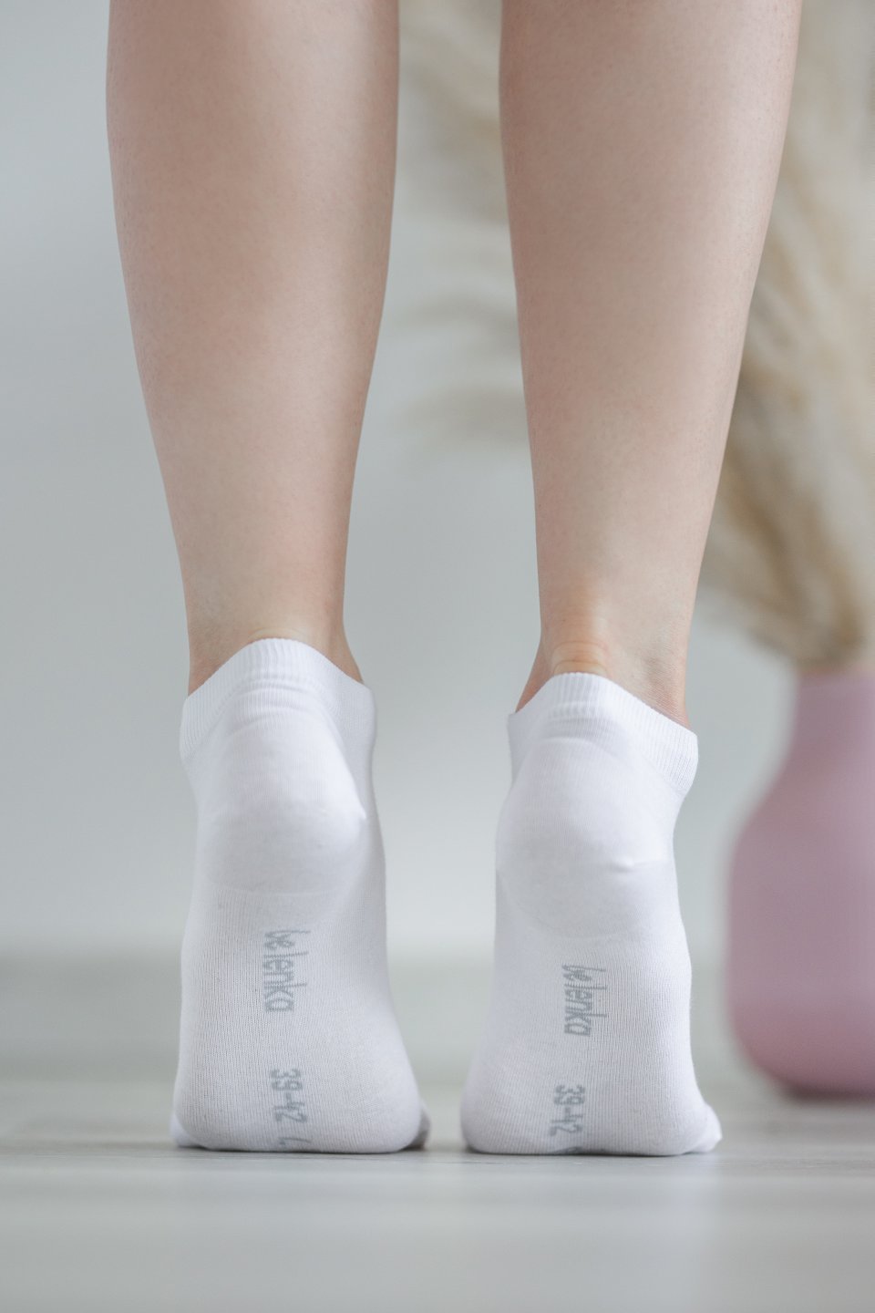 Barefoot ponožky krátke - biele