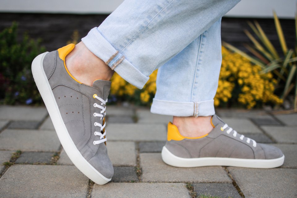Barefoot scarpe sportive Be Lenka Brooklyn - Grey & Yellow