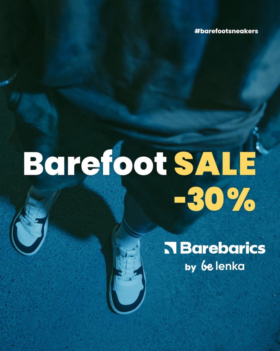 🔥 Get 30% off with Barebrics Barefoot Sale!
👟 There has never been a better time to grab a pair of next-gen barefoot sneakers.
👉 Enjoy a flat 30% discount on the entire Barebarics collection.
🔈 Don't miss out - the offer ends on 27 July 2022. #firstcomefirstserved
.
.
.
.
.
.
.
.
. 
.
#barefootshoes #zerodrop #spreadyourtoes #barefoot#strongfeet #piedsnus #toebox #widetoebox #sale#healtyfeet #barefootrunner #livewithbarefootfreedom#footpain #barfussschuhe #foothealth #barefooting#barefootmen #barefoots #BarefootLife #barefootmassage#barefootwalking #barefootrunning