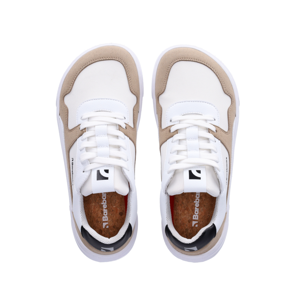 Barefoot Sneakers Barebarics Zing - White & Beige