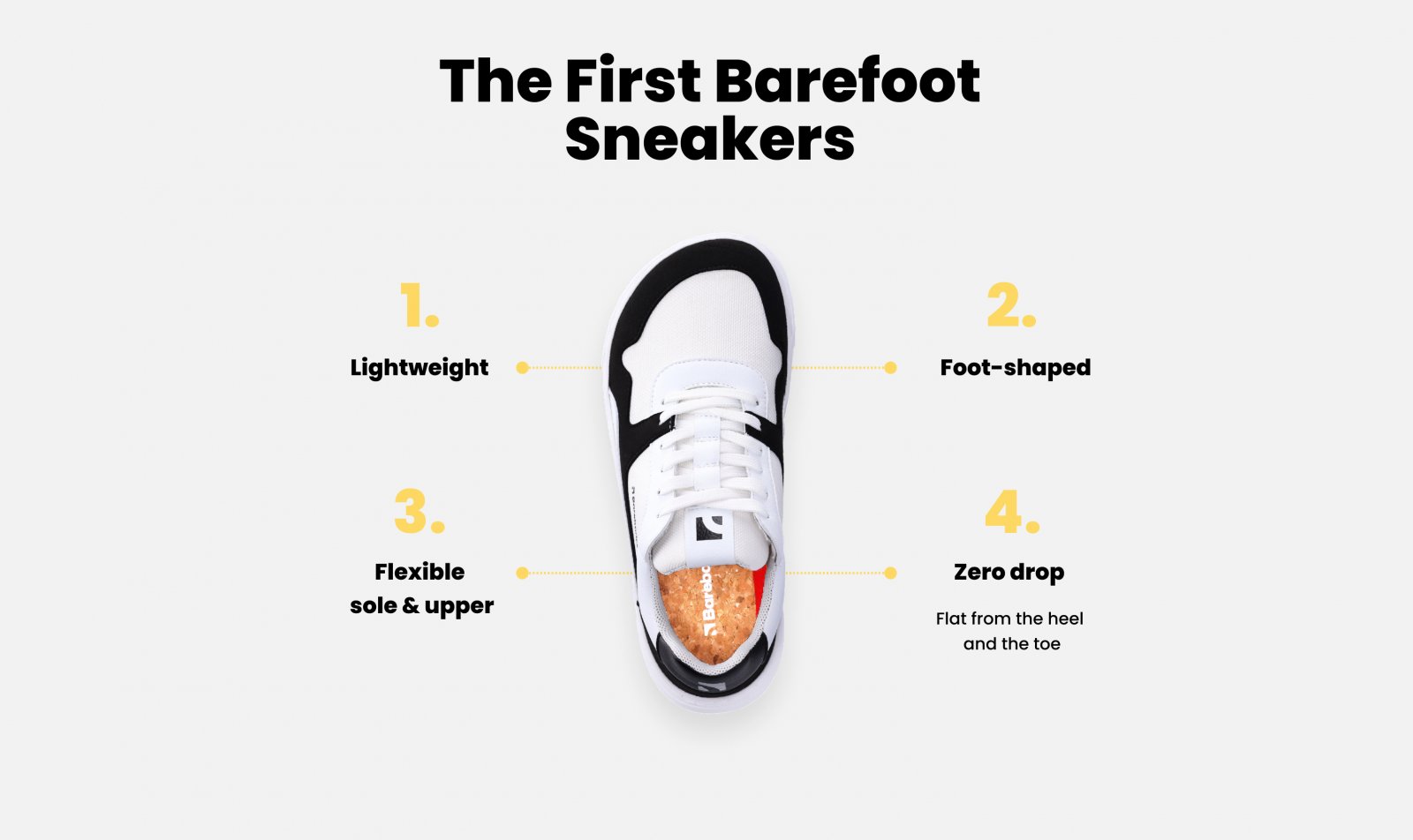 Size 39 | Barefoot Sneakers Barebarics - Vibe - Beige & Red | Barebarics