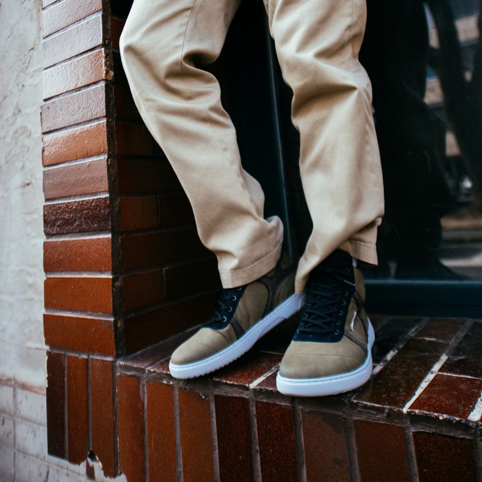 Barefoot Sneakers Barebarics Hifly - Dark Green & Grey