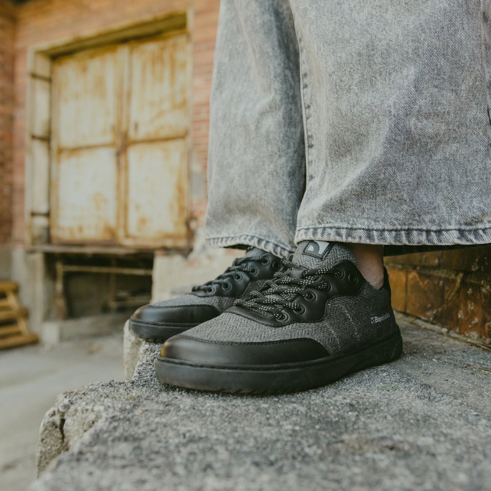 Barefoot Sneakers Barebarics - Kudos - Black & Grey