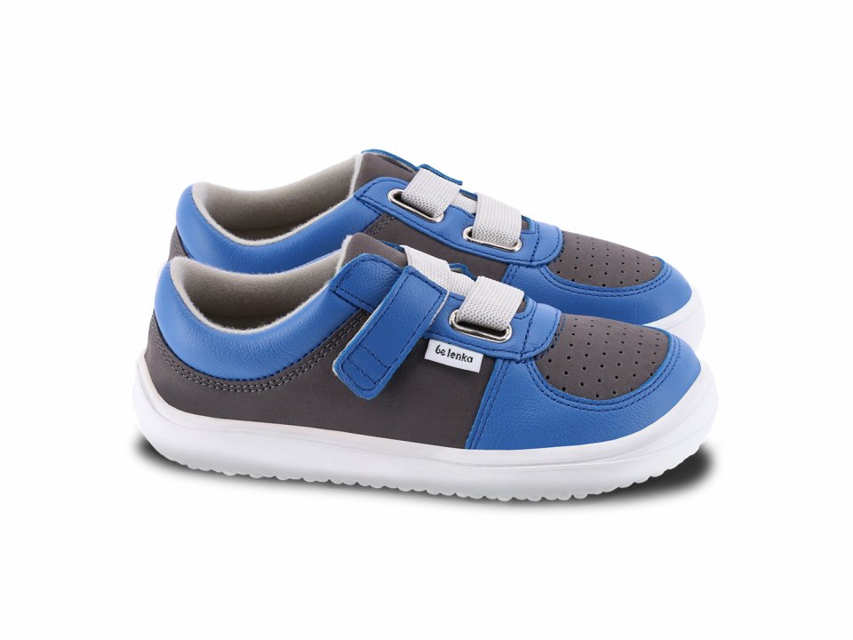 Be Lenka Kids barefoot sneakers - Fluid - Blue & Grey