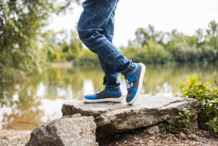 Barefoot scarpe sportive bambini Be Lenka Fluid - Blue & Grey
