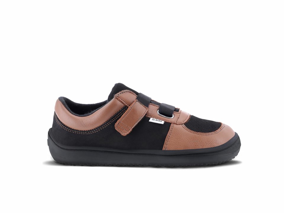 Be Lenka Kids barefoot sneakers - Fluid - Brown & Black