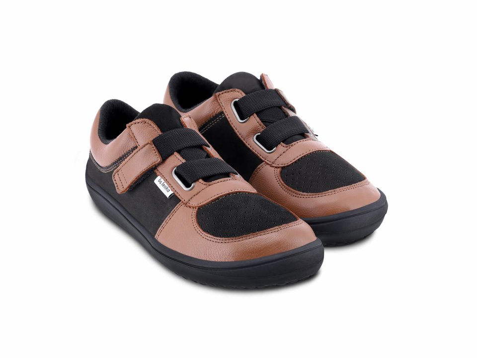Barefoot zapatillas de niños Be Lenka Fluid - Brown & Black