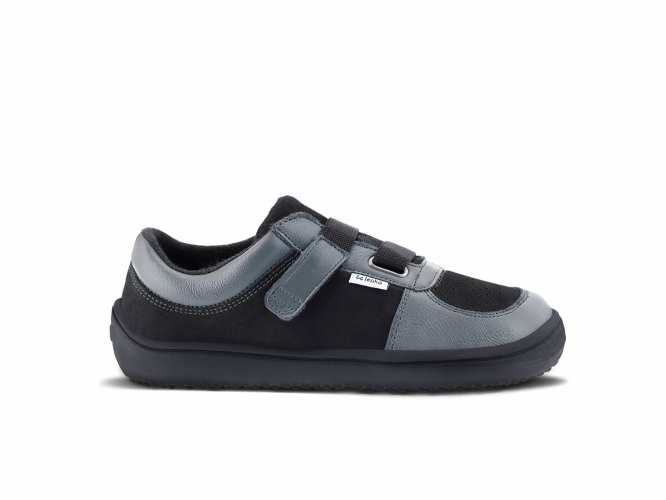 Barefoot scarpe sportive bambini Be Lenka Fluid - Charcoal & Black