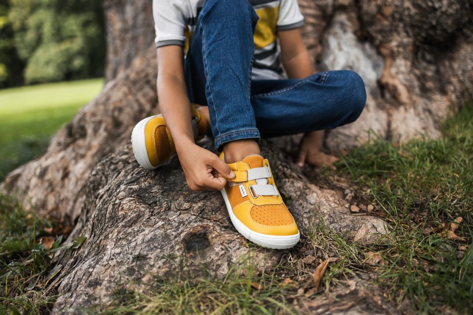 Detské barefoot tenisky Be Lenka Fluid - Mustard & Mango