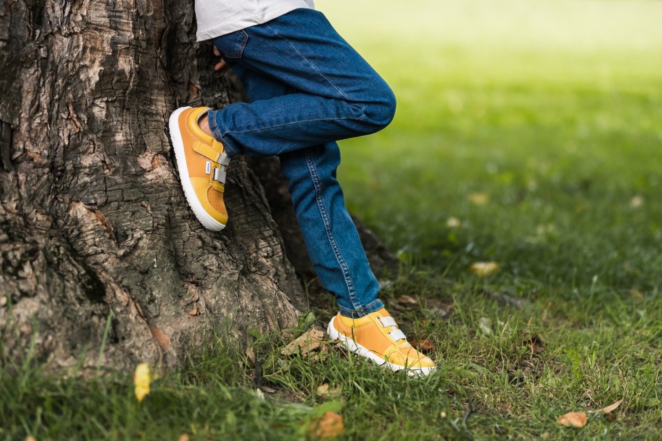 Be Lenka Kids barefoot sneakers - Fluid - Mustard & Mango