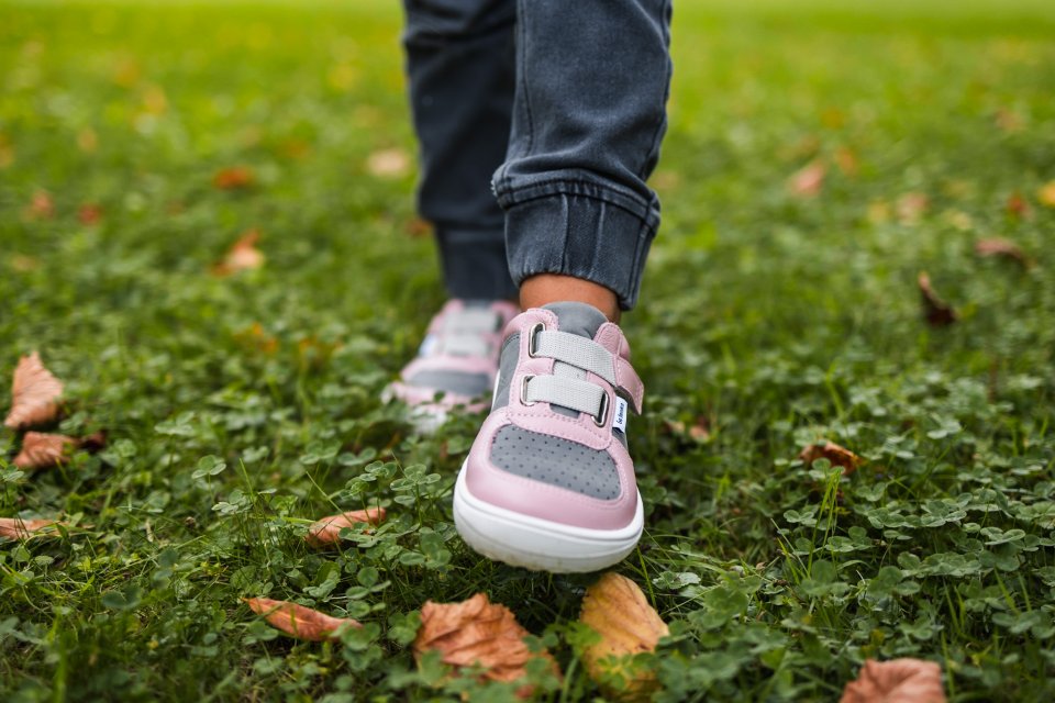 Be Lenka Kids barefoot sneakers - Fluid - Pink & Grey