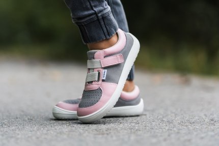 Barefoot zapatillas de niños Be Lenka Fluid - Pink & Grey