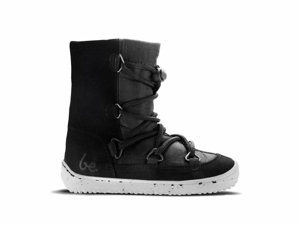 Zapatos de invierno para niño barefoot  Be Lenka Snowfox Kids 2.0 - Black