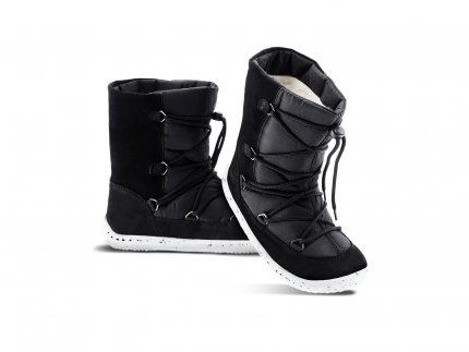Detské zimné barefoot topánky Be Lenka Snowfox Kids 2.0 - Black