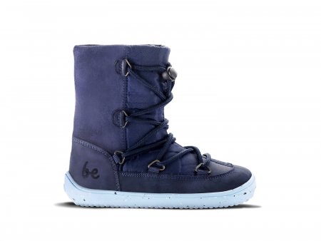 Detské zimné barefoot topánky Be Lenka Snowfox Kids 2.0 - Dark & Light Blue