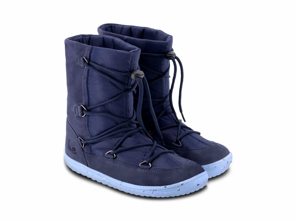 Chaussures l'hiver enfants barefoot Be Lenka Snowfox Kids 2.0 - Dark & Light Blue