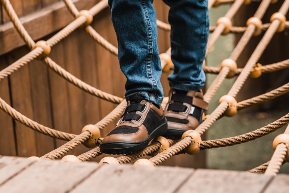 Barefoot scarpe sportive bambini Be Lenka Fluid - Brown & Black